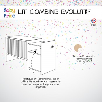 Lit bébé combiné 120x60...