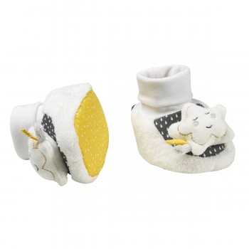 Chaussons bébé en velours