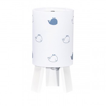 Lampe de chevet en coton blanc