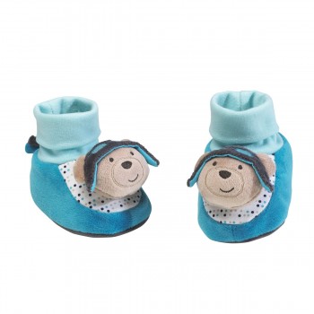 Chaussons bébé en velours