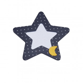 Cadre Photo etoile en MDF Bleu