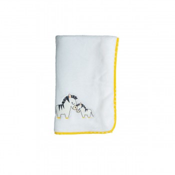 Couverture en velours blanc